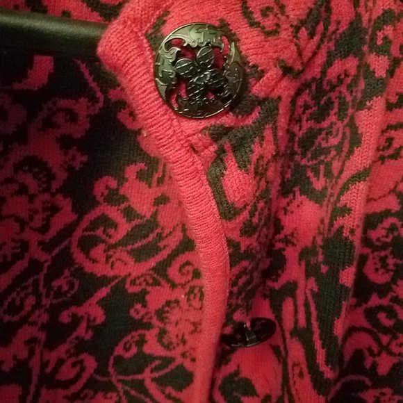 Floral Print Sweater Jacket Size L - Picture 4 of 4